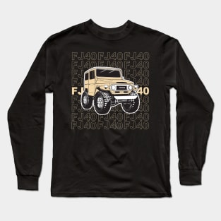 FJ40 Stacked in Tan Long Sleeve T-Shirt